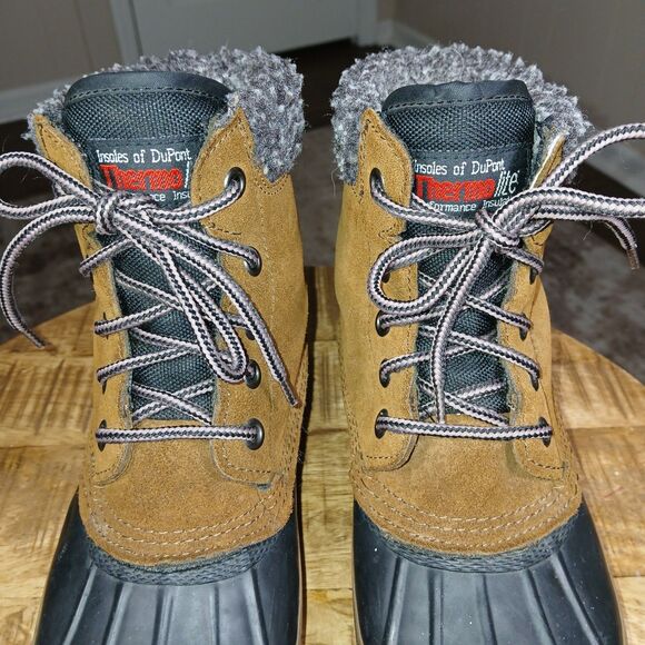 Insulated Duck Boot Thermalite Sz 7 Leather Upper Winter Snow Waterproof Toe main image 15